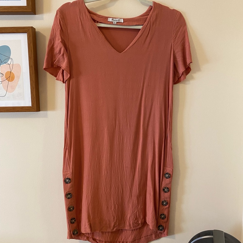 Madewell Burnt Orange Dress Sz XS